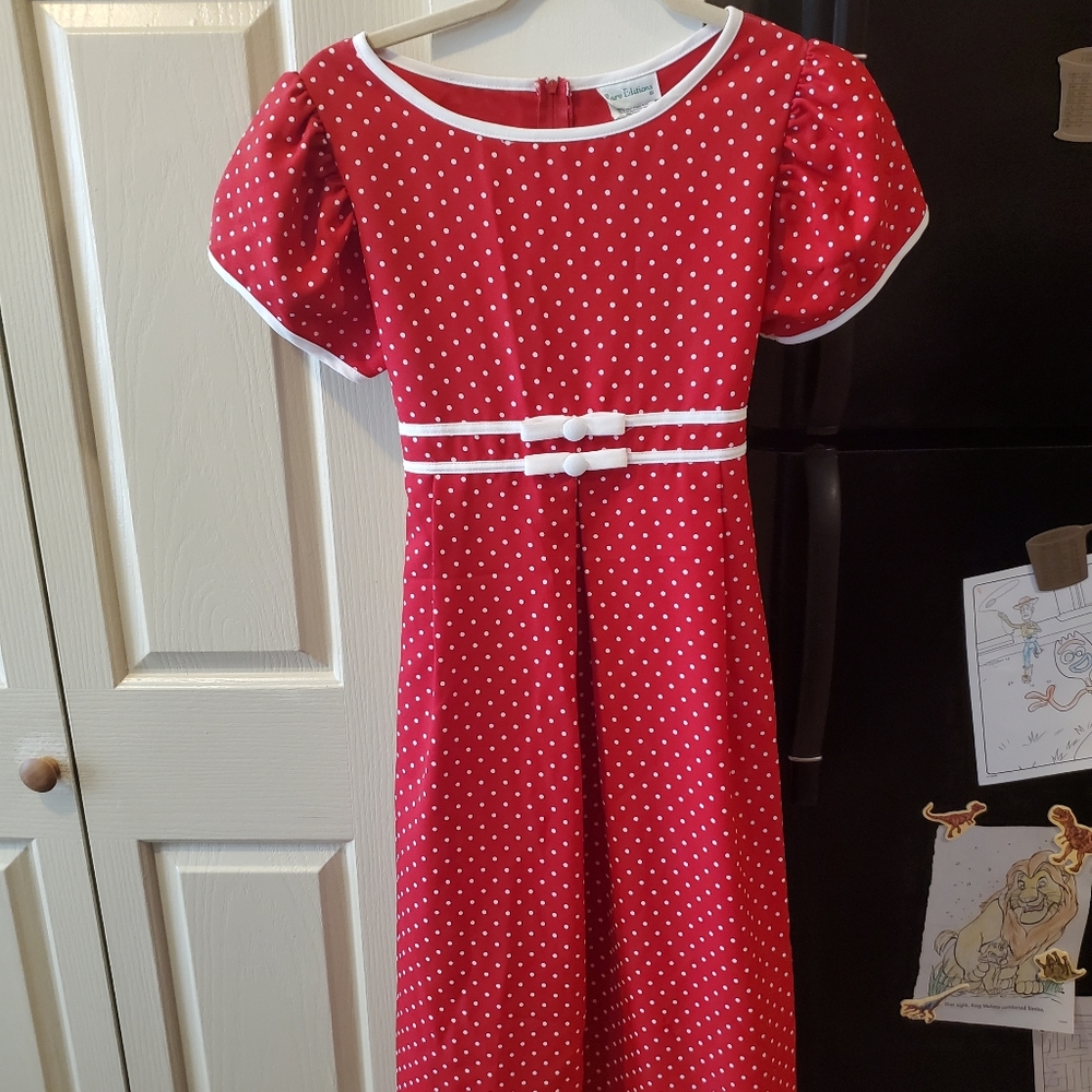 Rare editions polka dot red dress